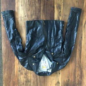 Juniors black leather jacket